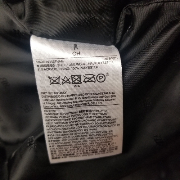 Vintage Banana Republic Double Breasted Car Top Coat Wool Blend Plaid Woman's S - Picture 6 of 8